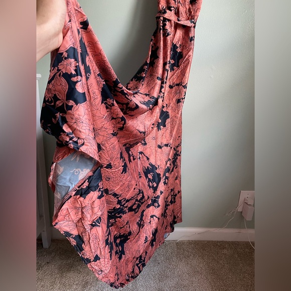 Lulus Tea Gardens Rusty Rose Floral Print Satin Maxi Dress - Picture 7 of 12